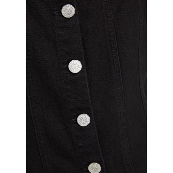 FRAME Seamed Scoop Bustier Top Black Denim - Picture 7 of 8